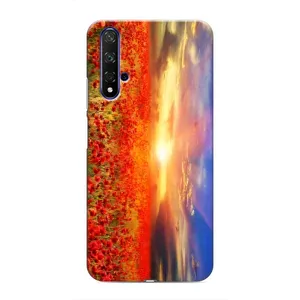 Чехол с картинкой (Стильные) для Хуавей Нова 5Т - (AlphaPrint) (Поле тюльпанов)