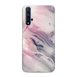 Мраморный чехол на Huawei Nova 5T (VPrint) (Пурпурный Мрамор)