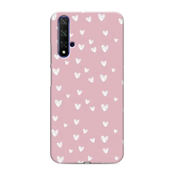 Чохол з принтом «Сердечки на рожевому» для Huawei Nova 5T Чохол з принтом «Сердечки на рожевому» для Huawei Nova 5T