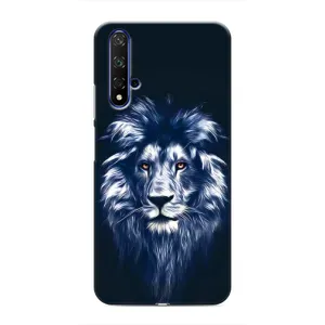 Чехол со Львом для Huawei Nova 5T (VPrint) (Синий Лев)