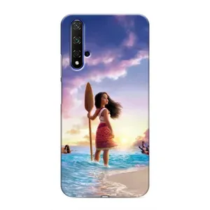 Чехол с мультфильмом Моана Huawei Nova 5T (Моана с веслом)