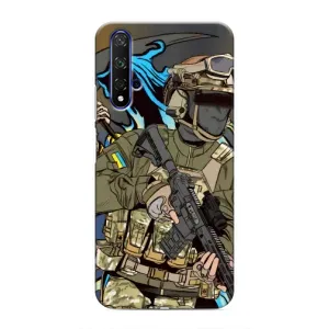 Чехлы с картинкой ЗСУ для Huawei Nova 5T (AlphaPrint) (Воин ВСУ)