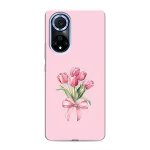 Чехол с розовым рисунком для Huawei Nova 9 SE (Букет цветов)