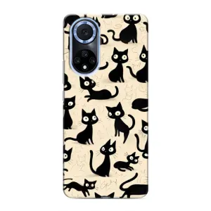 Чохол з малюнком кіт на Huawei Nova 9 SE (Чорні коти)