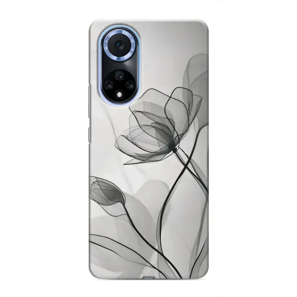 Чехол с принтом «Черные цветы» для Huawei Nova 9 SE Чехол с принтом «Черные цветы» для Huawei Nova 9 SE
