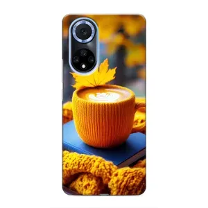Чехол с уникальным дизайном «Осень с кофе» для Huawei Nova 9 SE (Кофе на желтом пледе)
