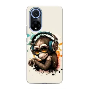 Чохол з Мавпами Huawei Nova 9 SE - (AlphaPrint) (Макака в навушниках)