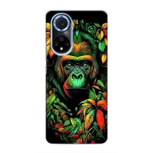 Чохол з Мавпами Huawei Nova 9 SE - (AlphaPrint) (Мавпа в квітах)