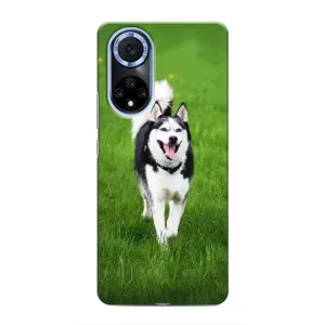 Чехол с Хаски для Huawei Nova 9 SE - (AlphaPrint) (Радостный Хаски)