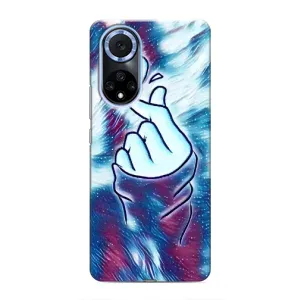 Чехол с принтом для Huawei Nova 9 SE (AlphaPrint - Знак сердечка) (Радужное сердце)