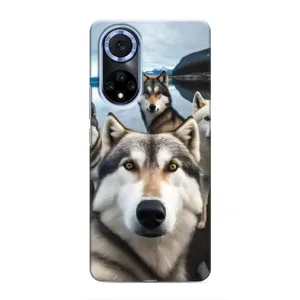 Чехол с Хаски для Huawei Nova 9 SE - (AlphaPrint) (Селфи ХАски)
