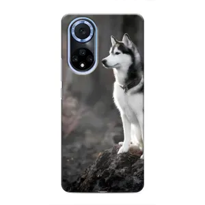 Чехол с Хаски для Huawei Nova 9 SE - (AlphaPrint) (Верный пес)