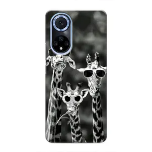 Силіконовий чохол з КАРТИНКАМИ літо для Huawei Nova 9 SE (AlphaPrint) (Жирафи в окулярах)