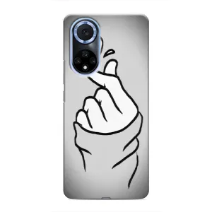 Чехол с принтом для Huawei Nova 9 SE (AlphaPrint - Знак сердечка) (Значок Love)