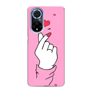 Чехол с принтом для Huawei Nova 9 SE (AlphaPrint - Знак сердечка) (Знак Love)