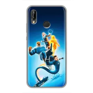 Чехол с принтом Фантастическая четверка для Huawei P Smart 2019 (Герои Фантастическая Четверка)