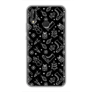 Новорічні, Святкові Чохли для Huawei P Smart 2019 - 2024 год (Новорічний фон)