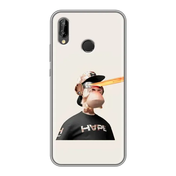 Чехол с принтом «обезьяна NFT в очках» для Huawei P Smart 2019