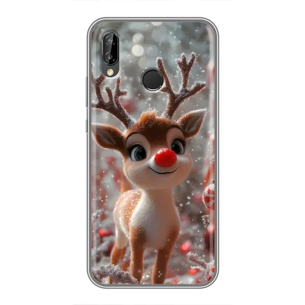Чехол с принтом «Олень с носом» для Huawei P Smart 2019