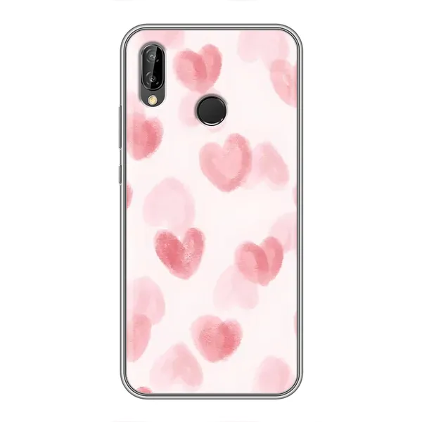Чехол с принтом «Розовые сердечки» для Huawei P Smart 2019