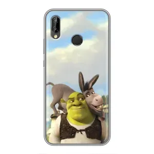 Чехол с мультфильмом Шрек на Huawei P Smart 2019 (Шрек и Осел)
