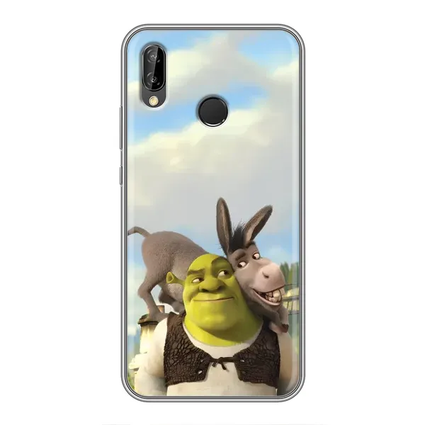 Чехол с принтом «Шрек и Осел» для Huawei P Smart 2019