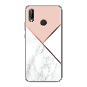 Мраморный чехол на Huawei P Smart 2019 (VPrint) (Тройной мрамор)