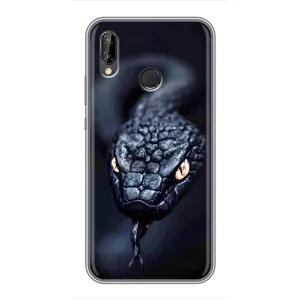 Чехол с картинкой «Хищники» для Huawei P Smart 2019 (Черная змея)