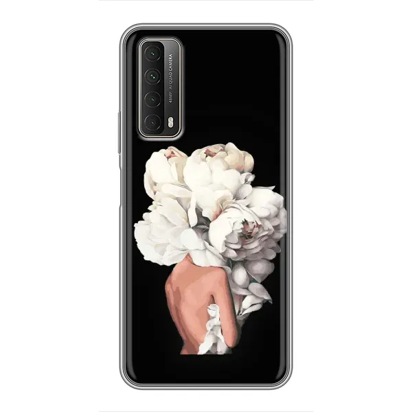 Чохол з принтом «Білі квіти» для Huawei P Smart 2021
