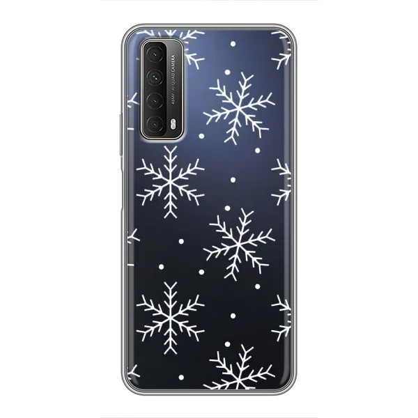 Чехол с принтом «Белые снежинки» для Huawei P Smart 2021