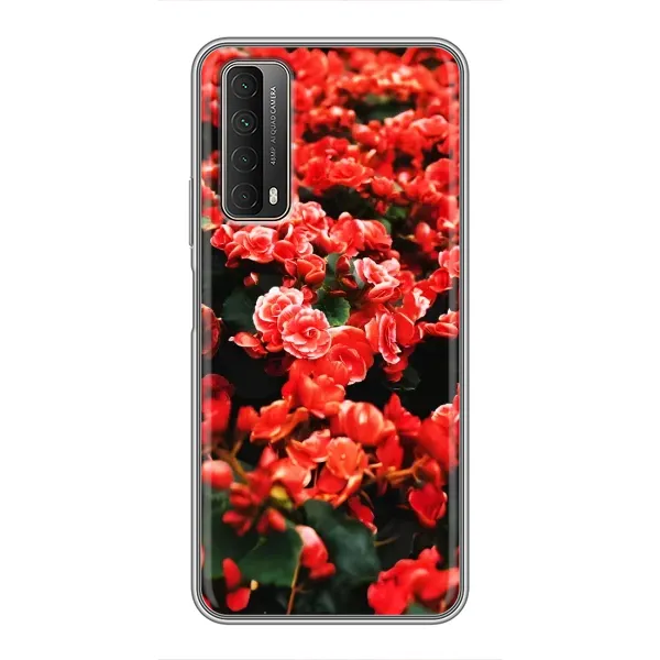 Чохол з принтом «Квіти червоні» для Huawei P Smart 2021