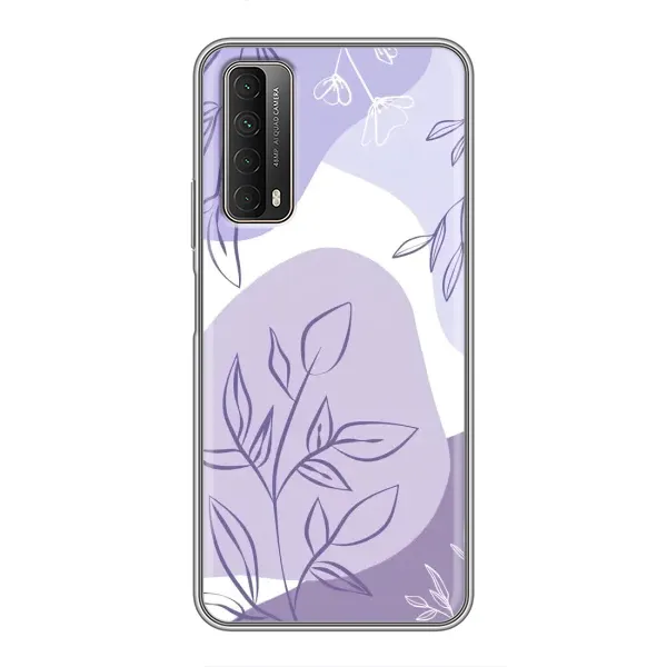 Чохол з принтом «Фіолетове листя абстракція» для Huawei P Smart 2021