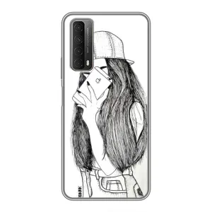 Чохол з друком для Huawei P Smart 2021 - (Мода) (AlphaPrint) (Фото дівчини)