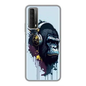 Чохол з Мавпами Huawei P Smart 2021 - (AlphaPrint) (Горила в навушниках)
