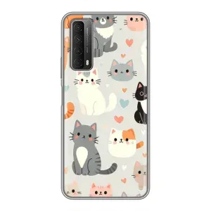 Чохол з малюнком кіт на Huawei P Smart 2021 (Колаж котів)