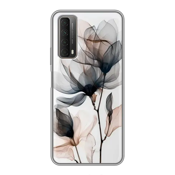 Чехол с принтом «Цветы на белом» для Huawei P Smart 2021