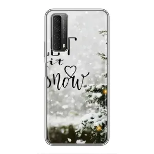 Новорічні, Святкові Чохли для Huawei P Smart 2021 - 2024 год (Let it snow)