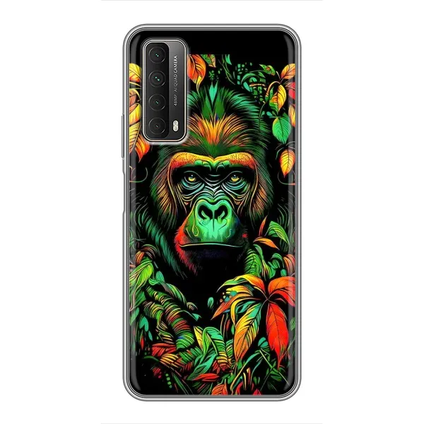Чохол з принтом «Мавпа в квітах» для Huawei P Smart 2021