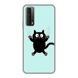 Чохол з принтом для Huawei P Smart 2021 (AlphaPrint) Модні коти (Падаючий кіт)