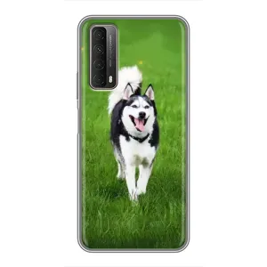 Чохол з Хаскі Huawei P Smart 2021 - (AlphaPrint) (Радісний Хаскі)
