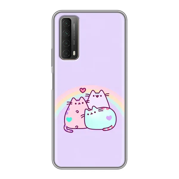 Чехол с принтом «Радужные котики» для Huawei P Smart 2021