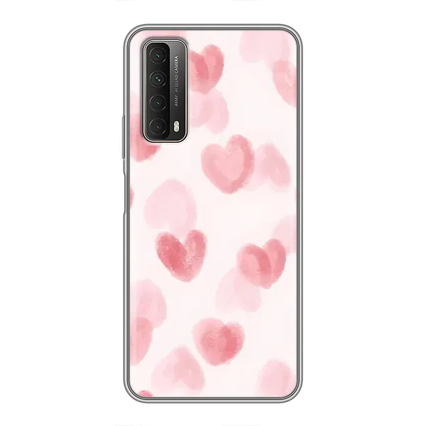Чохол з принтом «Рожеві сердечки» для Huawei P Smart 2021
