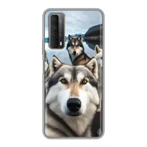 Чохол з Хаскі Huawei P Smart 2021 - (AlphaPrint) (Селфі Хаскі)