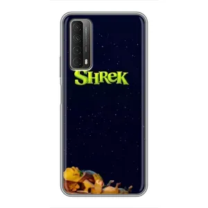 Чехол с мультфильмом Шрек на Huawei P Smart 2021 (Отдыхающий Шрек)