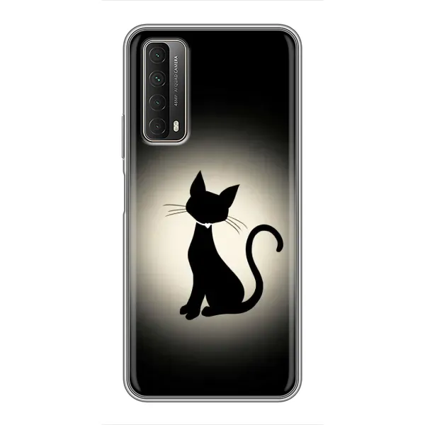 Чохол з принтом «Силует котика» для Huawei P Smart 2021
