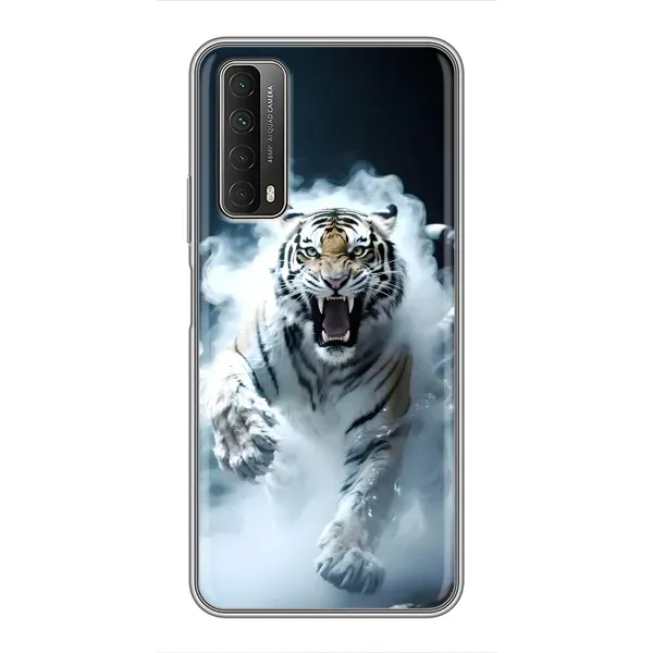 Чохол з принтом «Білий тигр у диму» для Huawei P Smart 2021
