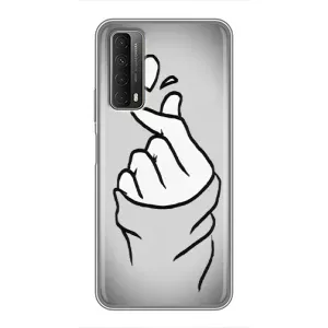 Чохол з принтом для Huawei P Smart 2021 (AlphaPrint - Знак сердечка) (Значок Love)