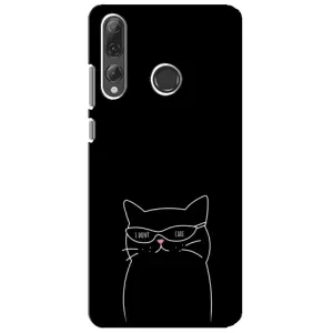 Чехол с рисунком кот на Huawei P Smart Plus 2019 (Равнодушный кот)
