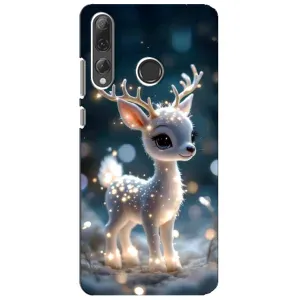 Яркий чехол для Huawei P Smart Plus 2019 с Зимними Оленятами (Блестящий олененок)