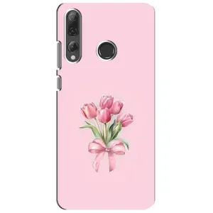 Чехол с розовым рисунком для Huawei P Smart Plus 2019 (Букет цветов)